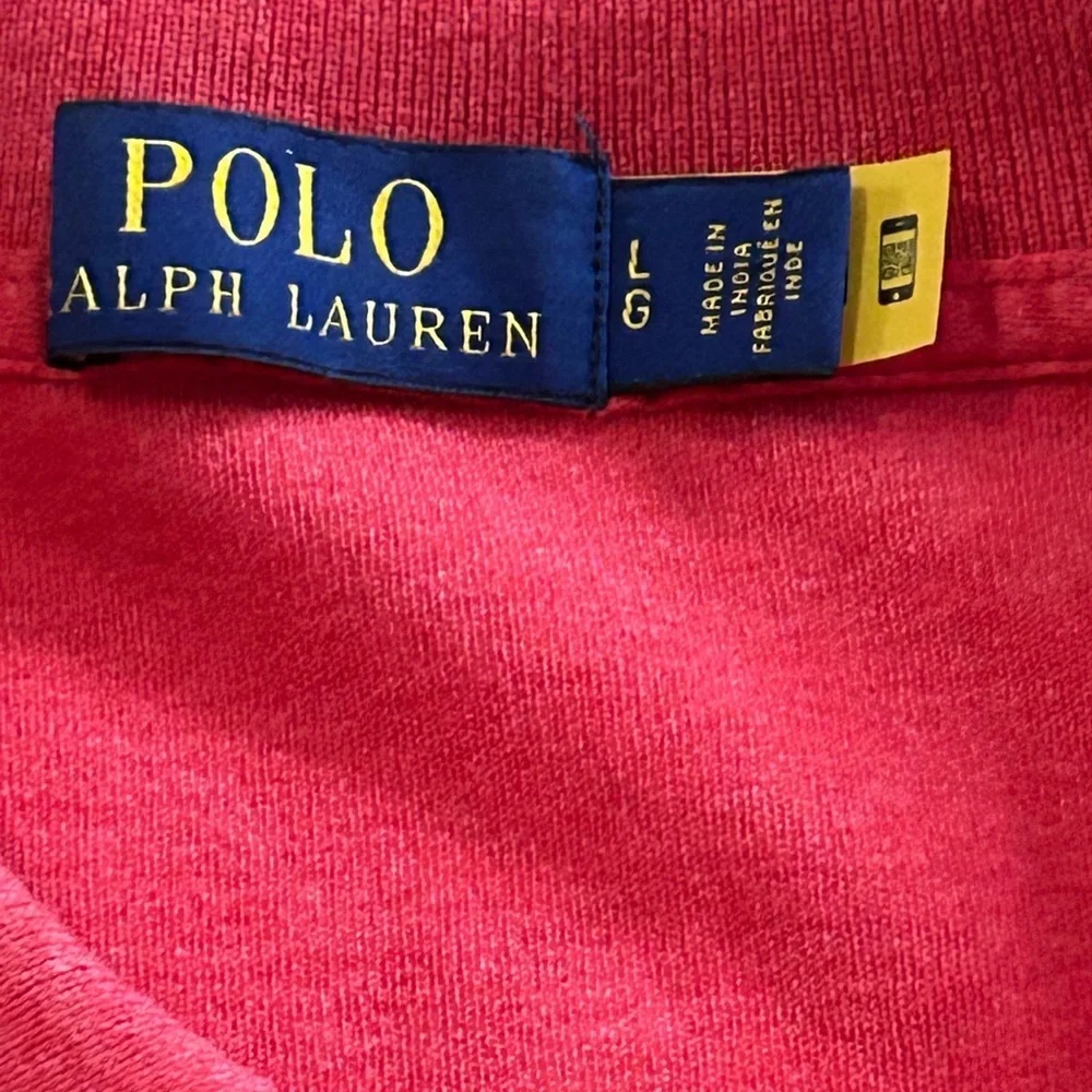 Polo Ralph Lauren Red Blue Pony Men’s Large Short Sleeve Polo Shirt